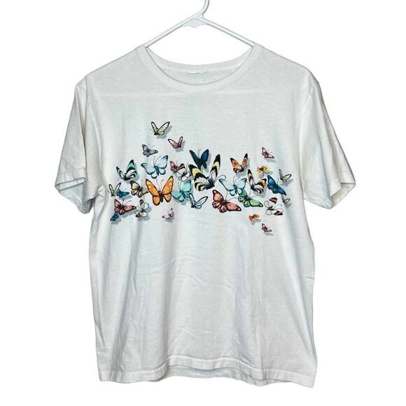 Vintage Tops - Colorful Butterfly T-shirt size Small